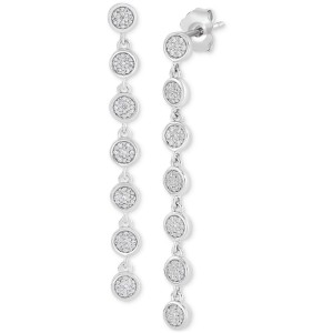 Cluster Linear Drop Earrings (1/4 ct. t.w.)