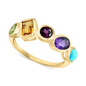 Multi-Gemstone Bezel Statement Ring (1-7/8 ct. t.w.) in 14k Gold