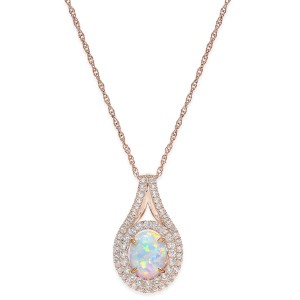 (1 ct. t.w.) and White Sapphire (3/4 ct. t.w.) Pendant Necklace in 14k Gold-Plated