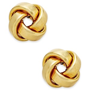 Knot Stud Earrings in 14k Gold or White Gold