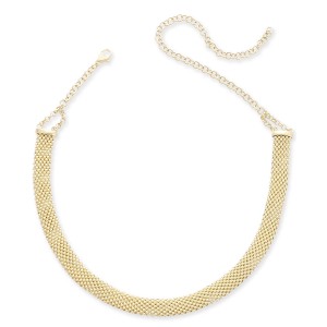 Popcorn Mesh Choker Necklace in 14k Gold-Plated