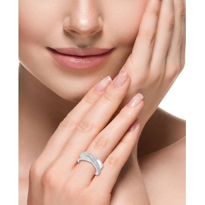 Crossover Statement Ring (1/5 ct. t.w.)