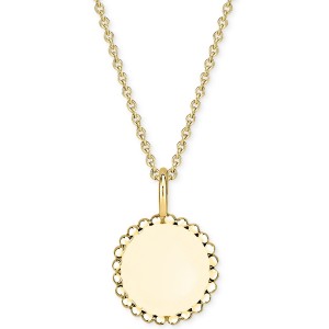 Initial Medallion Pendant Necklace in 14k Gold-Plated , 18