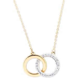 Double Circle Pendant Necklace (1/6 ct. t.w.) in in 10k Gold