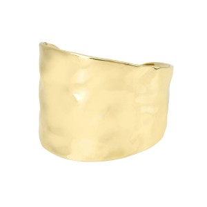 Gold Hammered Cuff Bracelet