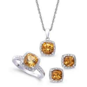 Jewelry Set, Citrine (4-3/4 ct. t.w.) and Necklace, Earrings and Ring Set