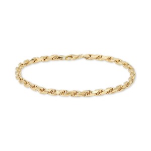 Cut Rope Chain Bracelet (4mm) in 14k Gold