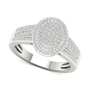 Oval Cluster Statement Ring (1/2 ct. t.w.)