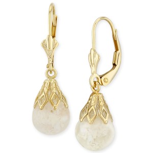 Floating Crushed (1 ct. t.w.) Drop Earring in 14k Yellow Gold