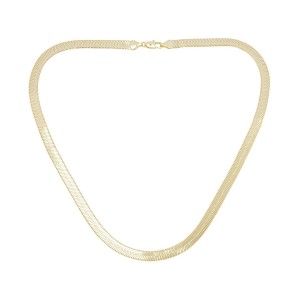 Cut Herringbone Chain Necklace