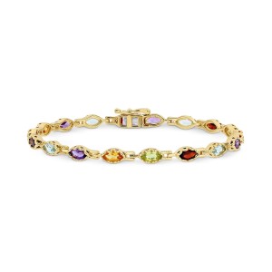 Multi-Gemstone Bracelet (4-1/2 ct. t.w.) in 18k Gold-Plated