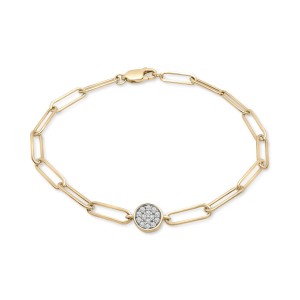 Circle Cluster Bracelet (1/6 ct. t.w.) in 14k Gold-Plated