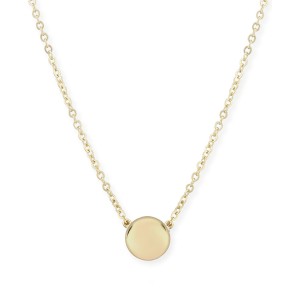 Flat Ball Necklace Set in 14k Gold (7mm)