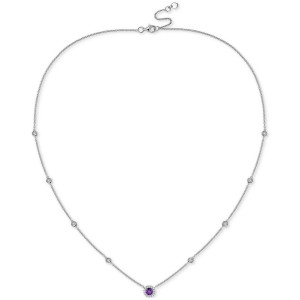 Amethyst (1/5 ct. t.w.) & (1/10 ct. t.w.) Collar Necklace